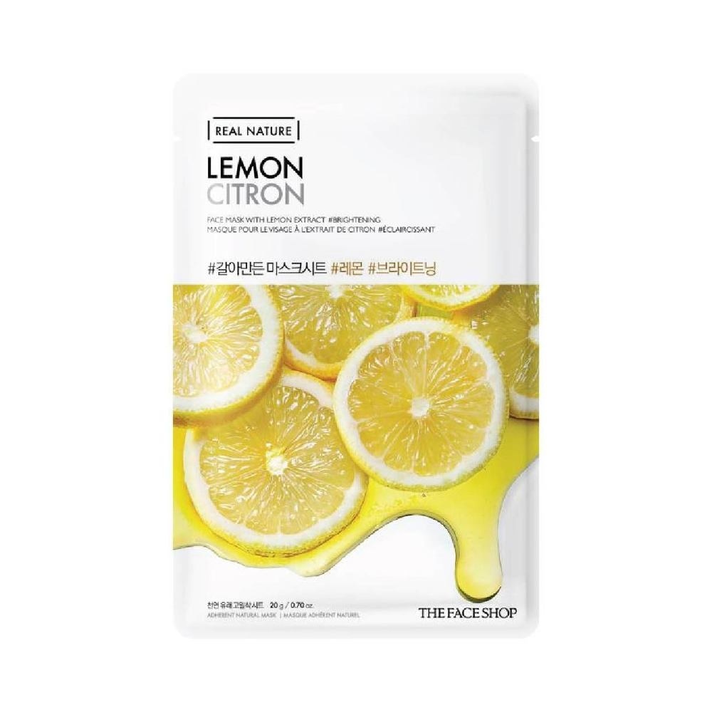 Real Nature Sheet Facial Mask Brightening Lemon 1s