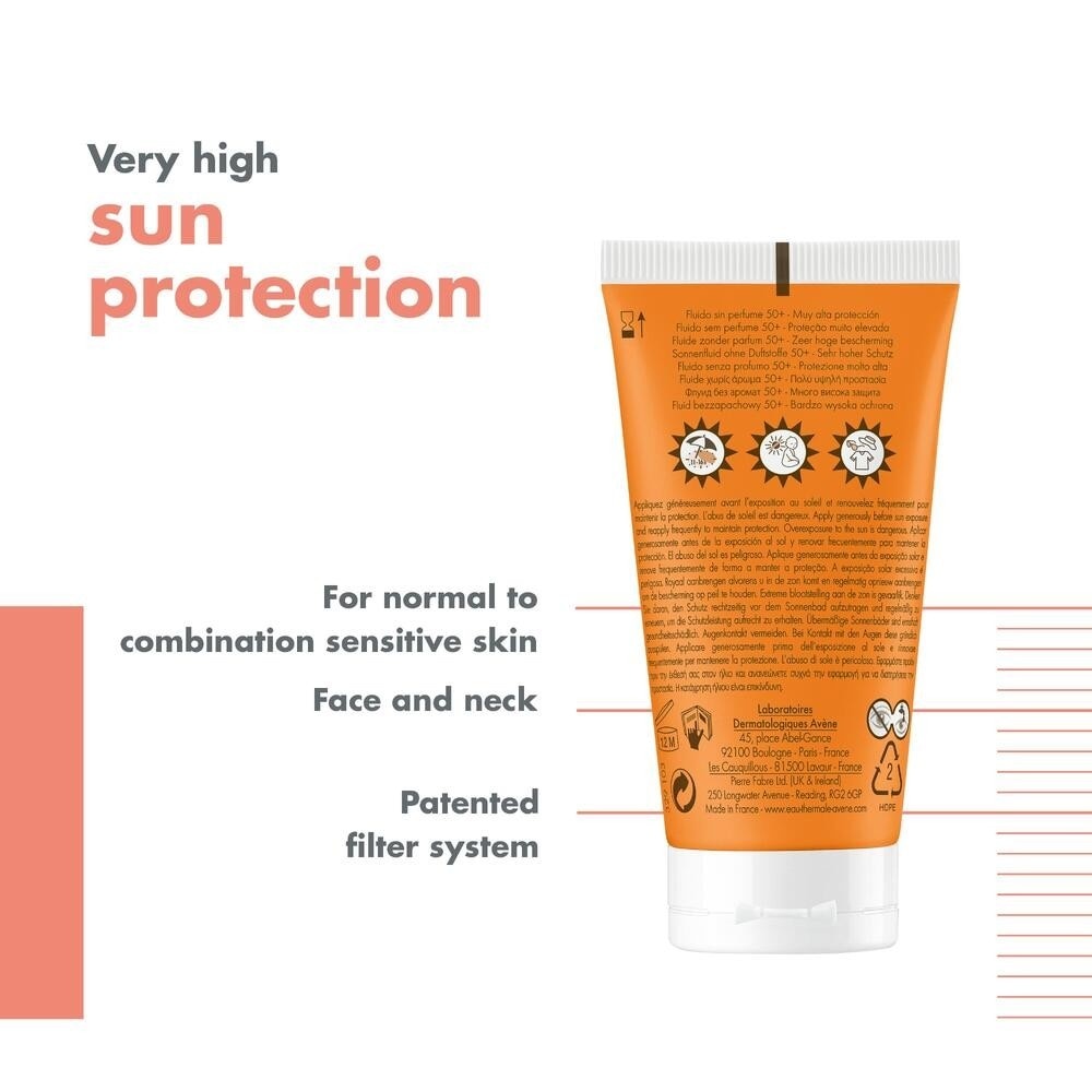 SPF50+ Fragrance-Free Fluid Triasorb PA++++ Sunblock (Suitable For Sensitive Skin + Ultra Light + Ultra Protection UVA UVB + 0% Fragrance + For Face & Neck) 50ml