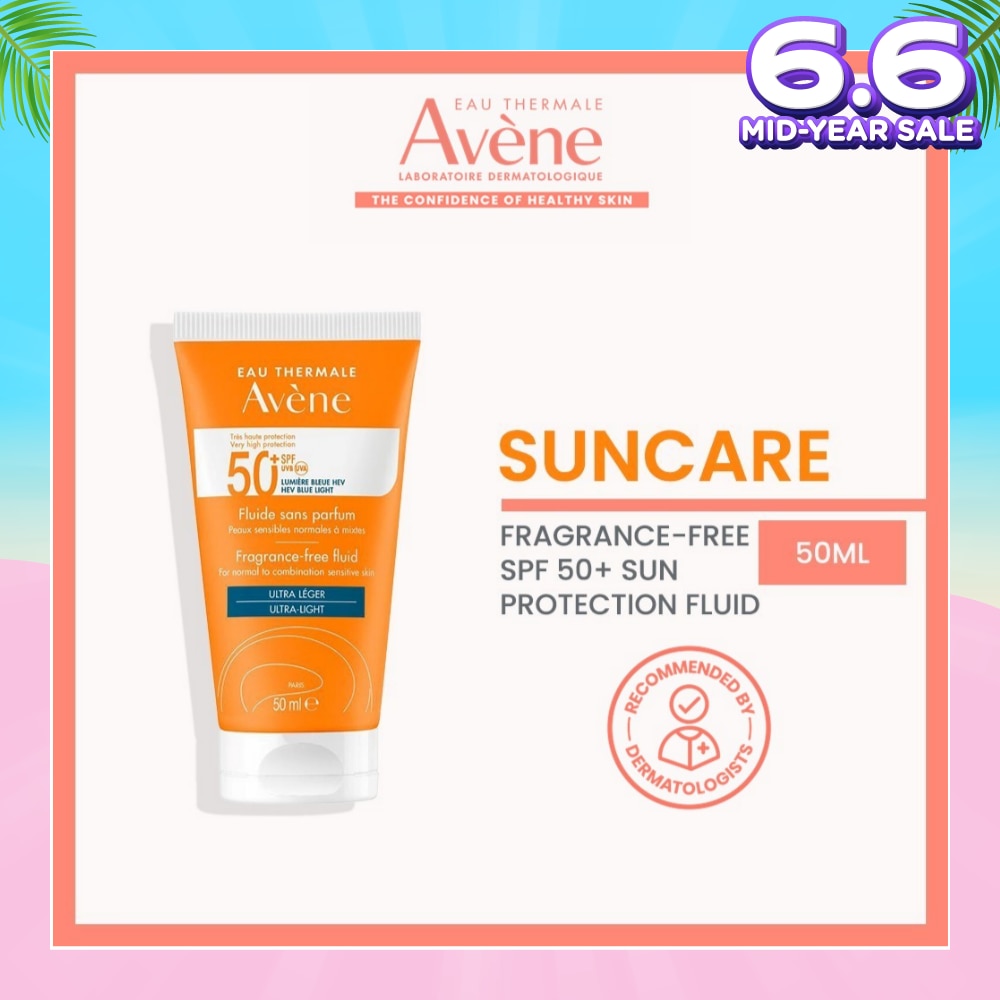 SPF50+ Fragrance-Free Fluid Triasorb PA++++ Sunblock (Suitable For Sensitive Skin + Ultra Light + Ultra Protection UVA UVB + 0% Fragrance + For Face & Neck) 50ml