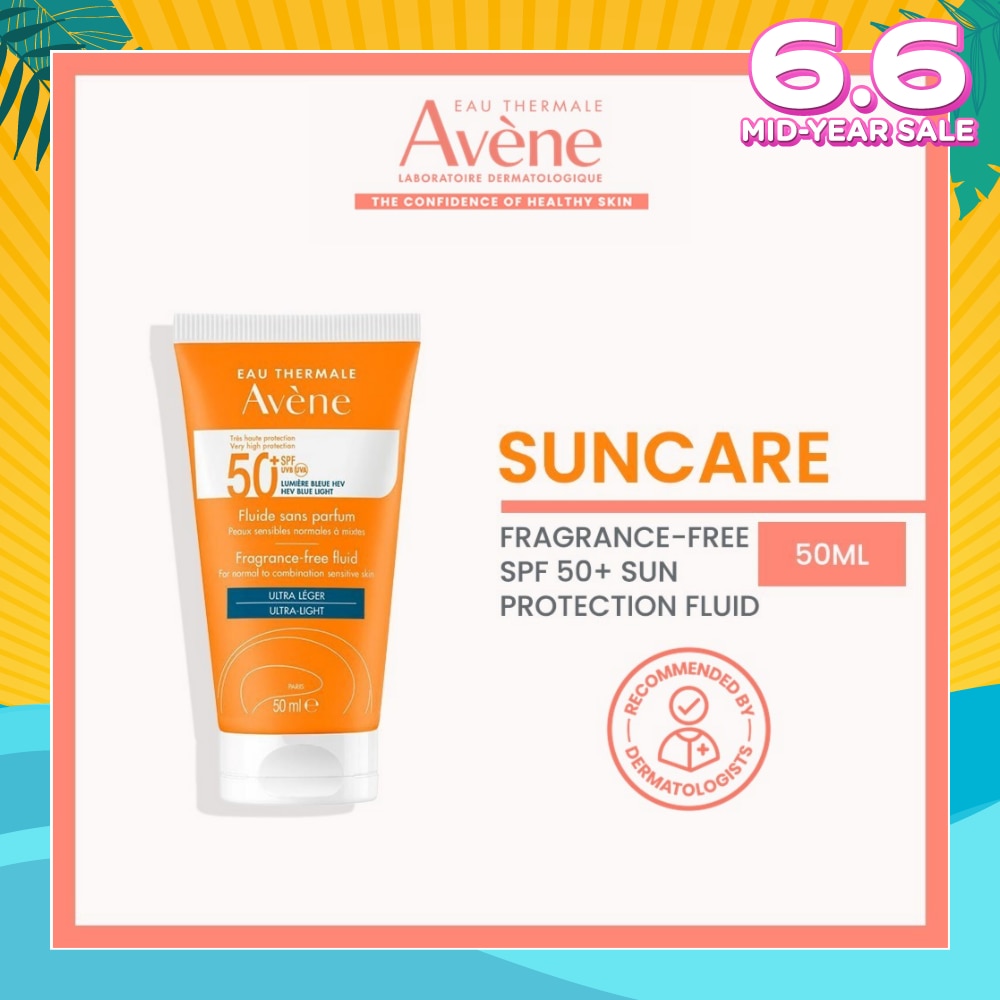 SPF50+ Fragrance-Free Fluid Triasorb PA++++ Sunblock (Suitable For Sensitive Skin + Ultra Light + Ultra Protection UVA UVB + 0% Fragrance + For Face & Neck) 50ml