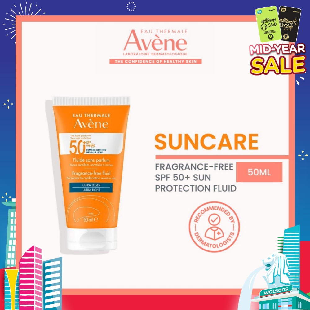 SPF50+ Fragrance-Free Fluid Triasorb PA++++ Sunblock (Suitable For Sensitive Skin + Ultra Light + Ultra Protection UVA UVB + 0% Fragrance + For Face & Neck) 50ml
