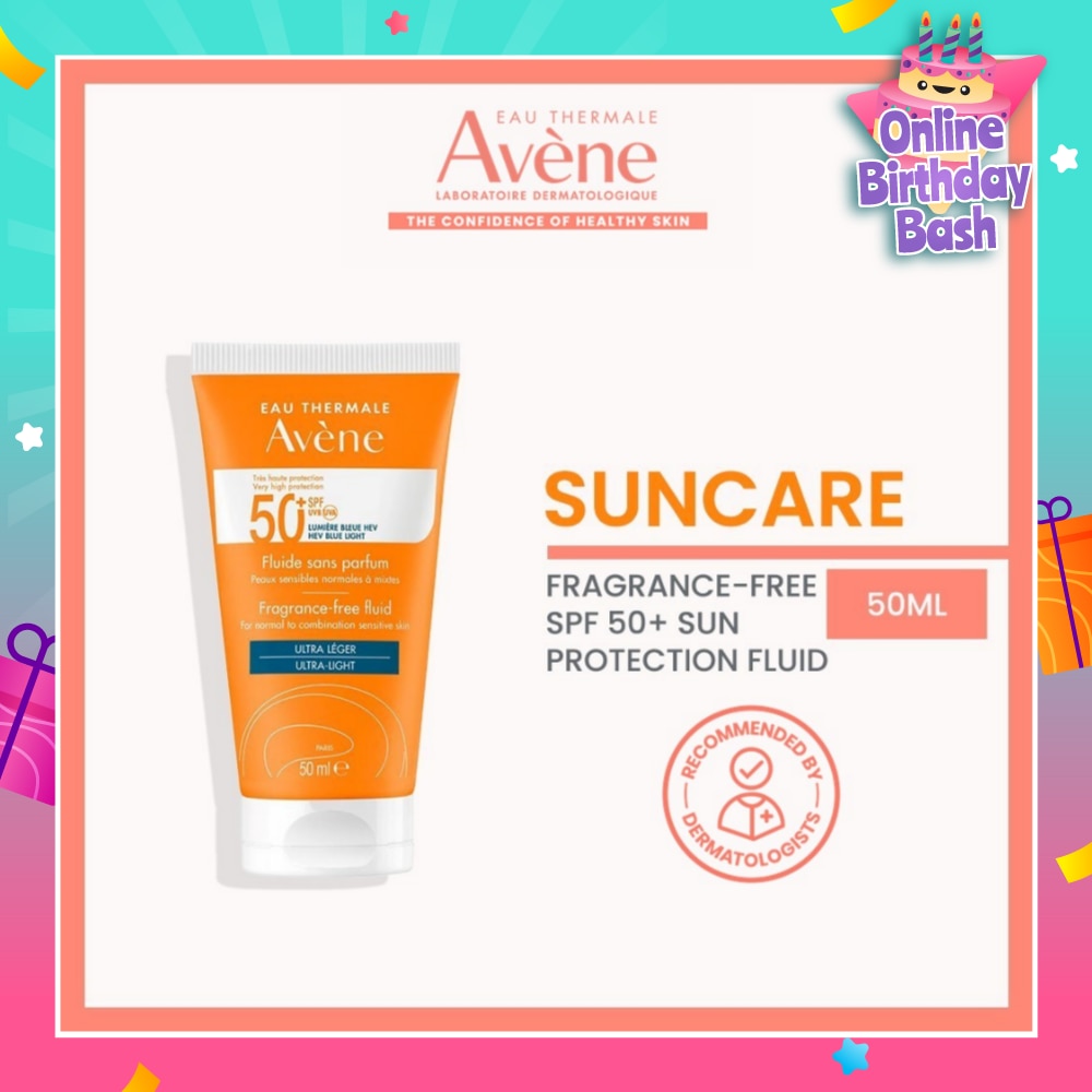 SPF50+ Fragrance-Free Fluid Triasorb PA++++ Sunblock (Suitable For Sensitive Skin + Ultra Light + Ultra Protection UVA UVB + 0% Fragrance + For Face & Neck) 50ml