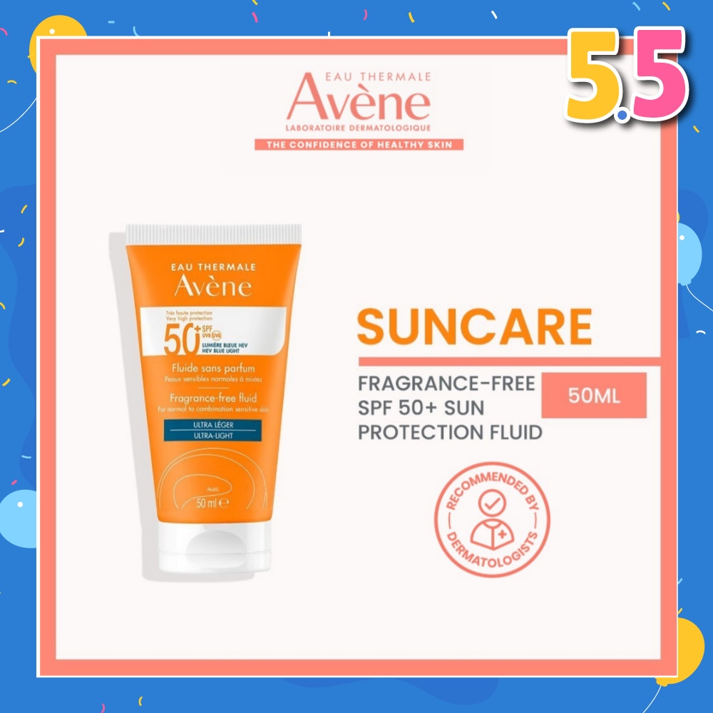 SPF50+ Fragrance-Free Fluid Triasorb PA++++ Sunblock (Suitable For Sensitive Skin + Ultra Light + Ultra Protection UVA UVB + 0% Fragrance + For Face & Neck) 50ml