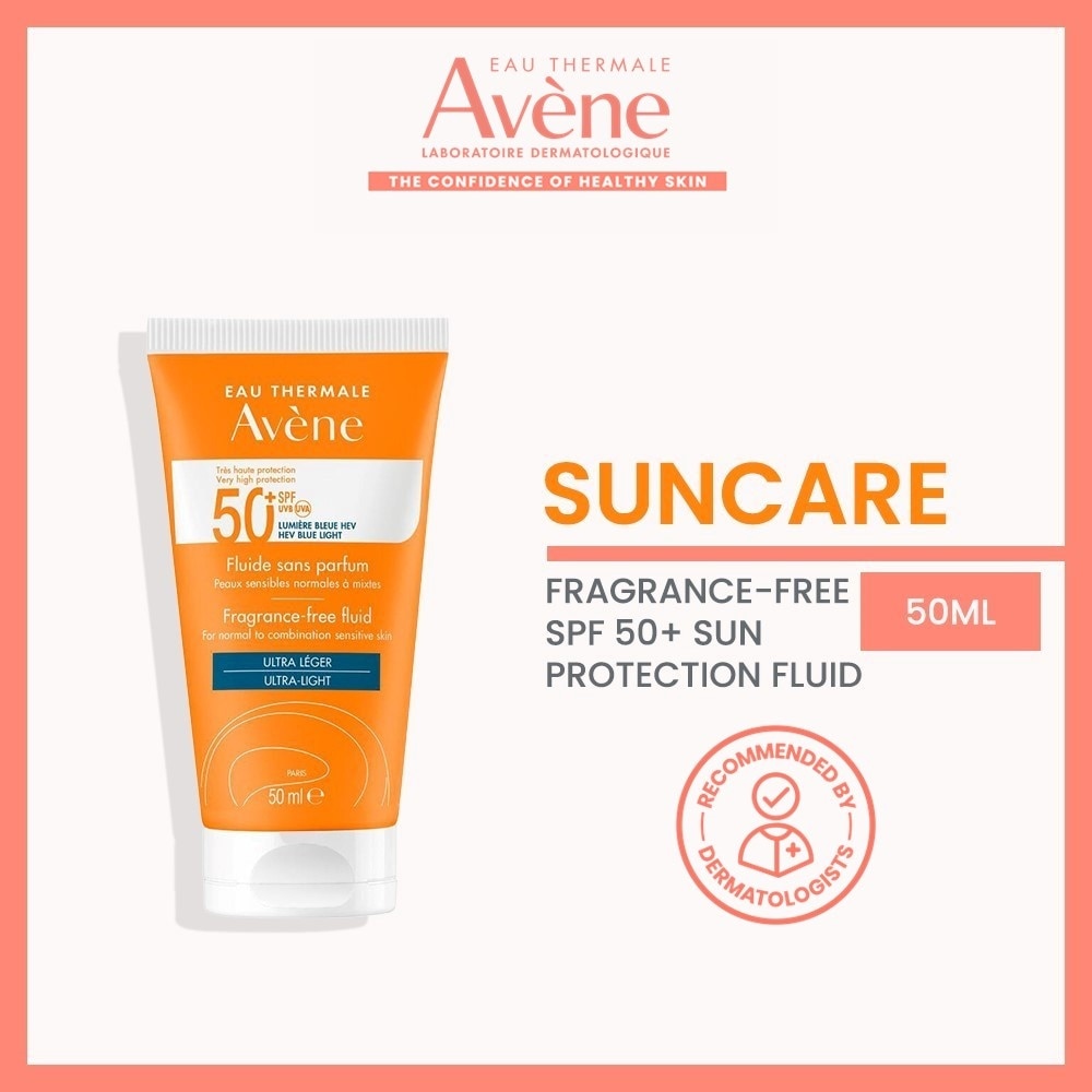 SPF50+ Fragrance-Free Fluid Triasorb PA++++ Sunblock (Suitable For Sensitive Skin + Ultra Light + Ultra Protection UVA UVB + 0% Fragrance + For Face & Neck) 50ml