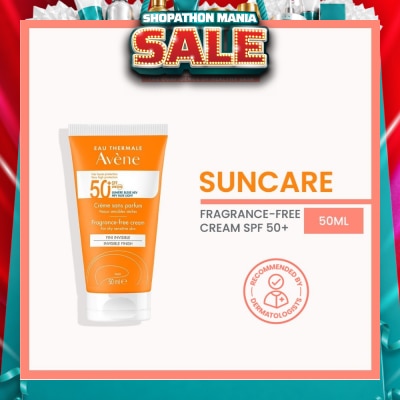 AVÈNE - SPF50+ Fragrance-Free Cream Triasorb PA++++ Sunblock (Suitable For Sensitive Skin + Ultra Protection UVA UVB + 0% Fragrance + Face & Neck) 50ml
