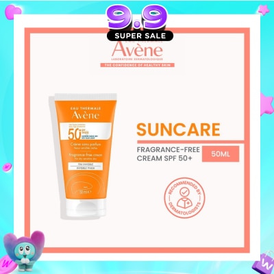 AVÈNE - SPF50+ Fragrance-Free Cream Triasorb PA++++ Sunblock (Suitable For Sensitive Skin + Ultra Protection UVA UVB + 0% Fragrance + Face & Neck) 50ml image