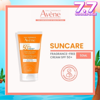 EAU THERMALE AVENE SPF50+ Fragrance-Free Cream Triasorb PA++++ Sunblock (Suitable For Sensitive Skin + Ultra Protection UVA UVB + 0% Fragrance + Face & Neck) 50ml