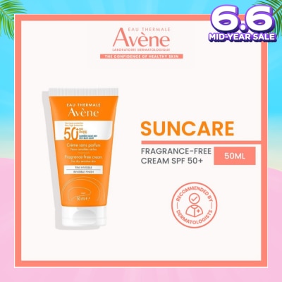 EAU THERMALE AVENE SPF50+ Fragrance-Free Cream Triasorb PA++++ Sunblock (Suitable For Sensitive Skin + Ultra Protection UVA UVB + 0% Fragrance + Face & Neck) 50ml