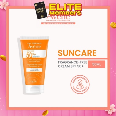 AVÈNE SPF50+ Fragrance-Free Cream Triasorb PA++++ Sunblock (Suitable For Sensitive Skin + Ultra Protection UVA UVB + 0% Fragrance + Face & Neck) 50ml