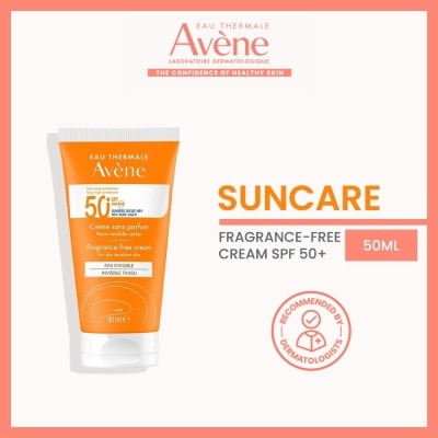 EAU THERMALE AVENE SPF50+ Fragrance-Free Cream Triasorb PA++++ Sunblock (Suitable For Sensitive Skin + Ultra Protection UVA UVB + 0% Fragrance + Face & Neck) 50ml