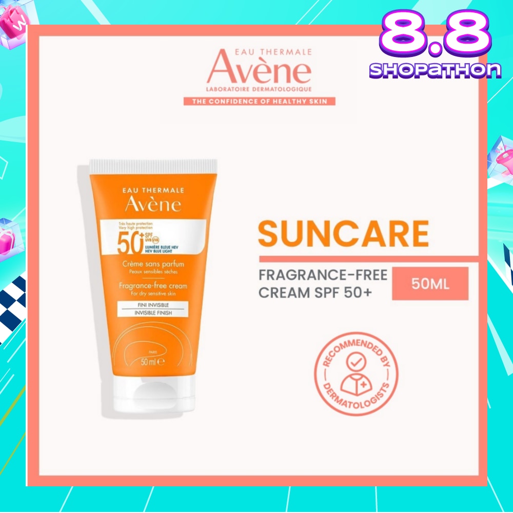 SPF50+ Fragrance-Free Cream Triasorb PA++++ Sunblock (Suitable For Sensitive Skin + Ultra Protection UVA UVB + 0% Fragrance + Face & Neck) 50ml