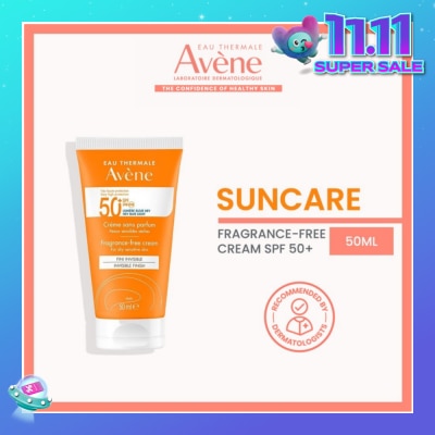 AVÈNE SPF50+ Fragrance-Free Cream Triasorb PA++++ Sunblock (Suitable For Sensitive Skin + Ultra Protection UVA UVB + 0% Fragrance + Face & Neck) 50ml