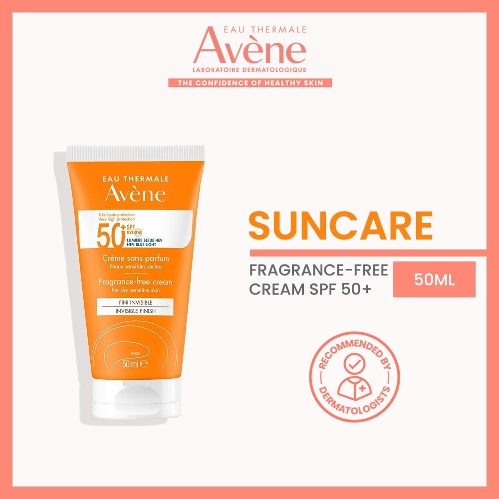 SPF50+ Fragrance-Free Cream Triasorb PA++++ Sunblock (Suitable For Sensitive Skin + Ultra Protection UVA UVB + 0% Fragrance + Face & Neck) 50ml