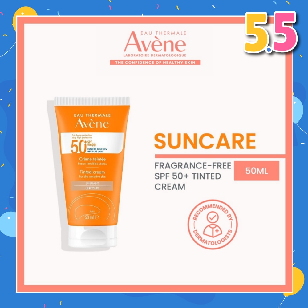 SPF50+Tinted Cream (Water-Resistant & Suitable For Dry Sensitive Skin) 50ml
