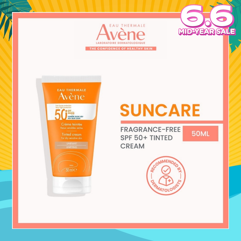 SPF50+Tinted Cream (Water-Resistant & Suitable For Dry Sensitive Skin) 50ml