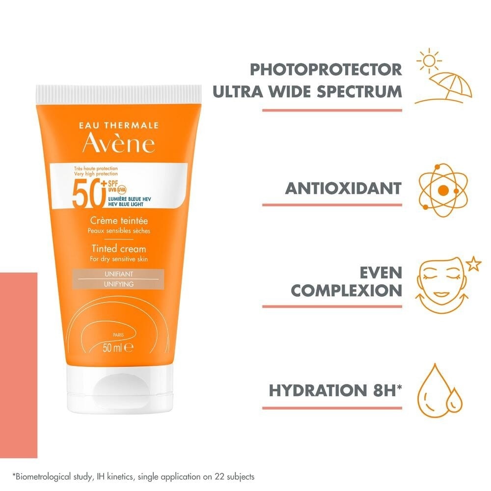 SPF50+Tinted Cream (Water-Resistant & Suitable For Dry Sensitive Skin) 50ml