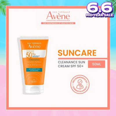 EAU THERMALE AVENE SPF50+ Cleanance Ultra Light Fluid Triasorb PA++++ Sunblock (Suitable For Sensitive Skin + Ultra Light + Ultra Protection UVA UVB + Anti-Blemishes + Face & Neck) 50ml