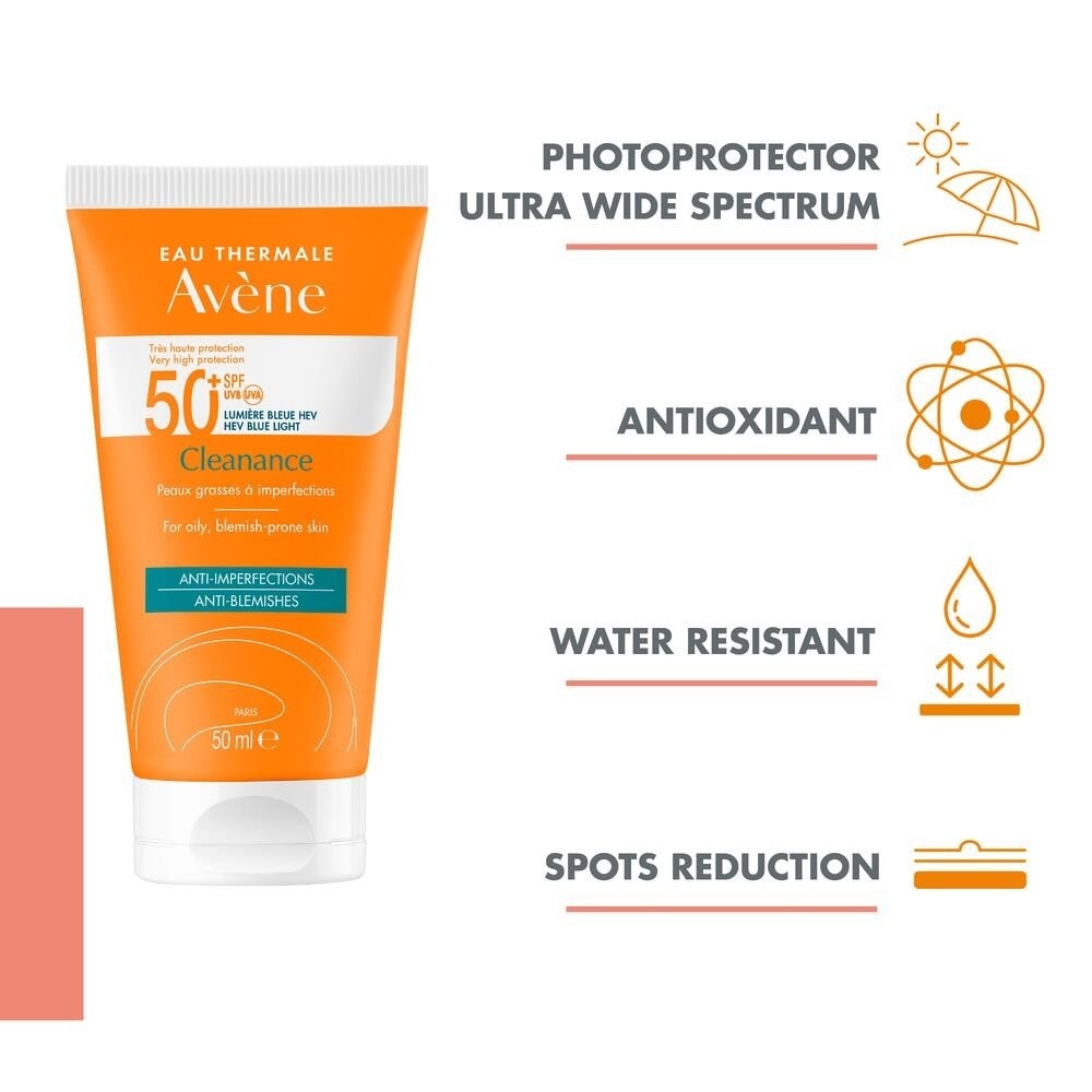 SPF50+ Cleanance Ultra Light Fluid Triasorb PA++++ Sunblock (Suitable For Sensitive Skin + Ultra Light + Ultra Protection UVA UVB + Anti-Blemishes + Face & Neck) 50ml