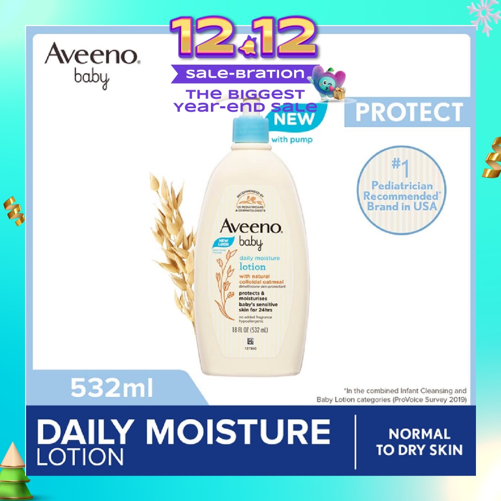 Baby Daily Moisture Lotion (Prevent And Temporarily Protects Chafed + Chapped or Cracked Skin) 532ml