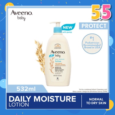 AVEENO BABY Baby Daily Moisture Lotion (Prevent And Temporarily Protects Chafed + Chapped or Cracked Skin) 532ml