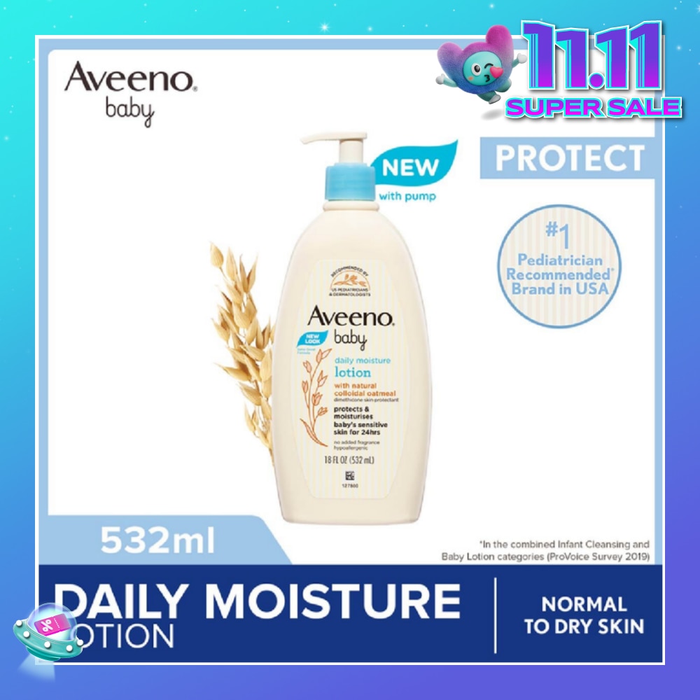 Baby Daily Moisture Lotion (Prevent And Temporarily Protects Chafed + Chapped or Cracked Skin) 532ml