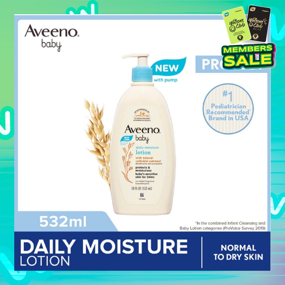 Baby Daily Moisture Lotion (Prevent And Temporarily Protects Chafed + Chapped or Cracked Skin) 532ml