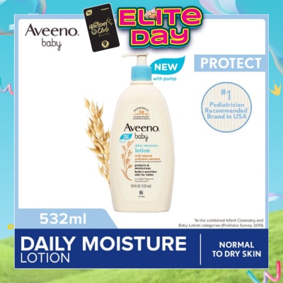 AVEENO BABY - Baby Daily Moisture Lotion (Prevent And Temporarily Protects Chafed + Chapped or Cracked Skin) 532ml