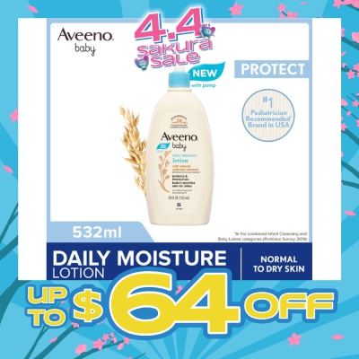 AVEENO BABY - Baby Daily Moisture Lotion (Prevent And Temporarily Protects Chafed + Chapped or Cracked Skin) 532ml