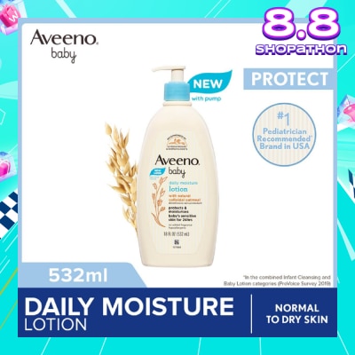 AVEENO BABY Baby Daily Moisture Lotion (Prevent And Temporarily Protects Chafed + Chapped or Cracked Skin) 532ml