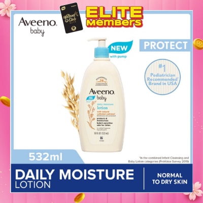 AVEENO BABY Baby Daily Moisture Lotion (Prevent And Temporarily Protects Chafed + Chapped or Cracked Skin) 532ml