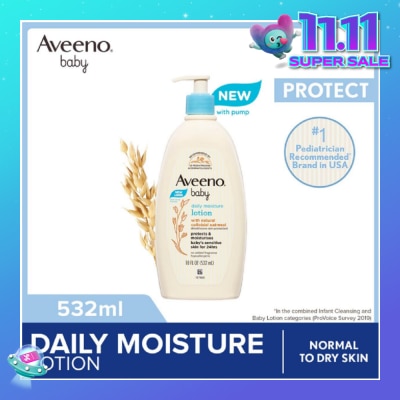 AVEENO BABY Baby Daily Moisture Lotion (Prevent And Temporarily Protects Chafed + Chapped or Cracked Skin) 532ml