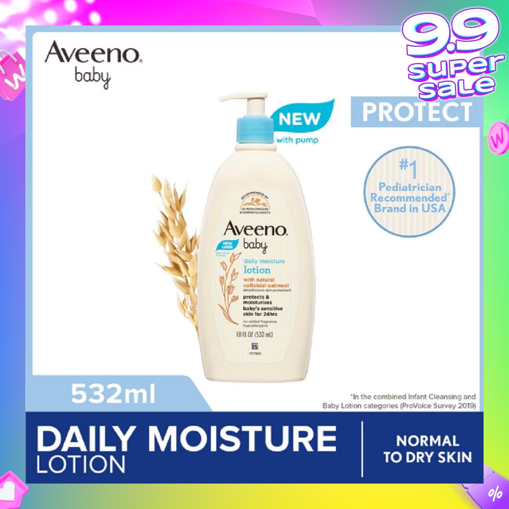 Baby Daily Moisture Lotion (Prevent And Temporarily Protects Chafed + Chapped or Cracked Skin) 532ml