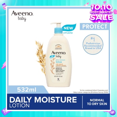 AVEENO BABY Baby Daily Moisture Lotion (Prevent And Temporarily Protects Chafed + Chapped or Cracked Skin) 532ml