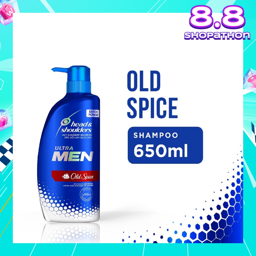 ULTRAMEN Old Spice Anti Dandruff Shampoo (Prevent Dandruff + Detox Scalp) 650ml
