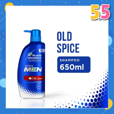HEAD & SHOULDERS ULTRAMEN Old Spice Anti Dandruff Shampoo (Prevent Dandruff + Detox Scalp) 650ml