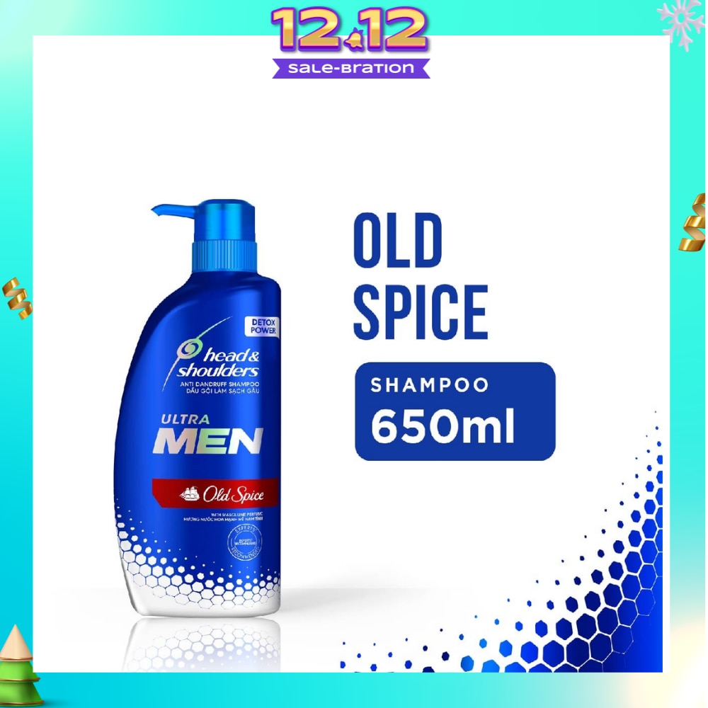 ULTRAMEN Old Spice Anti Dandruff Shampoo (Prevent Dandruff + Detox Scalp) 650ml