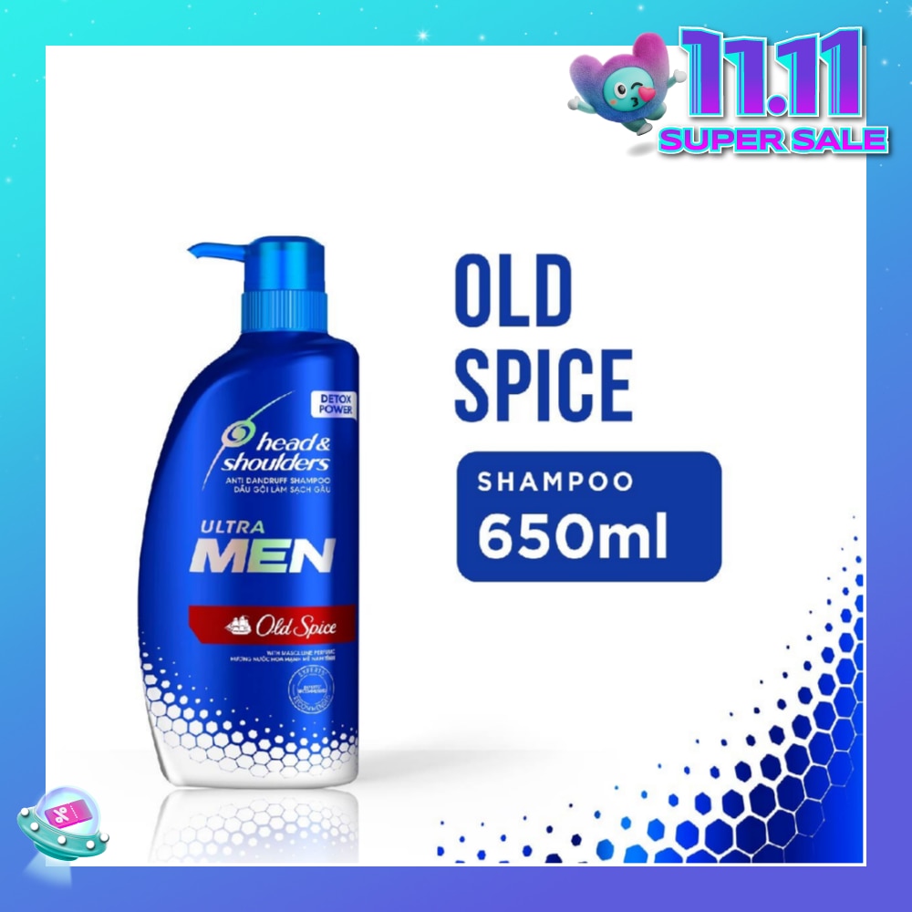 ULTRAMEN Old Spice Anti Dandruff Shampoo (Prevent Dandruff + Detox Scalp) 650ml