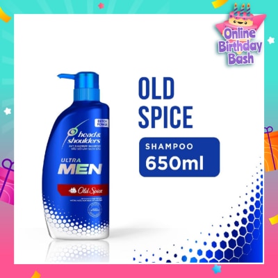 HEAD & SHOULDERS ULTRAMEN Old Spice Anti Dandruff Shampoo (Prevent Dandruff + Detox Scalp) 650ml