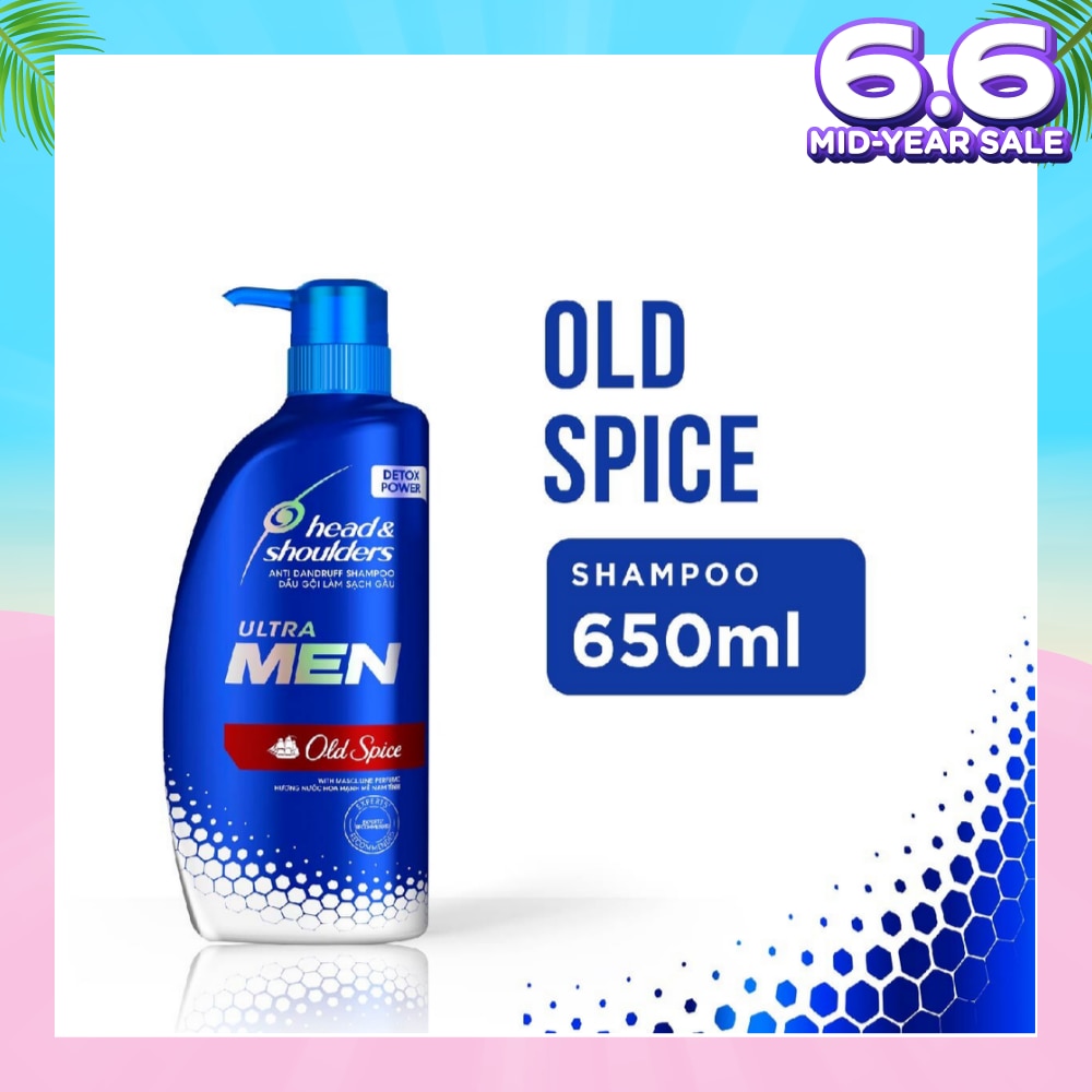 ULTRAMEN Old Spice Anti Dandruff Shampoo (Prevent Dandruff + Detox Scalp) 650ml