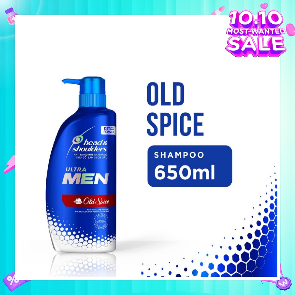 ULTRAMEN Old Spice Anti Dandruff Shampoo (Prevent Dandruff + Detox Scalp) 650ml
