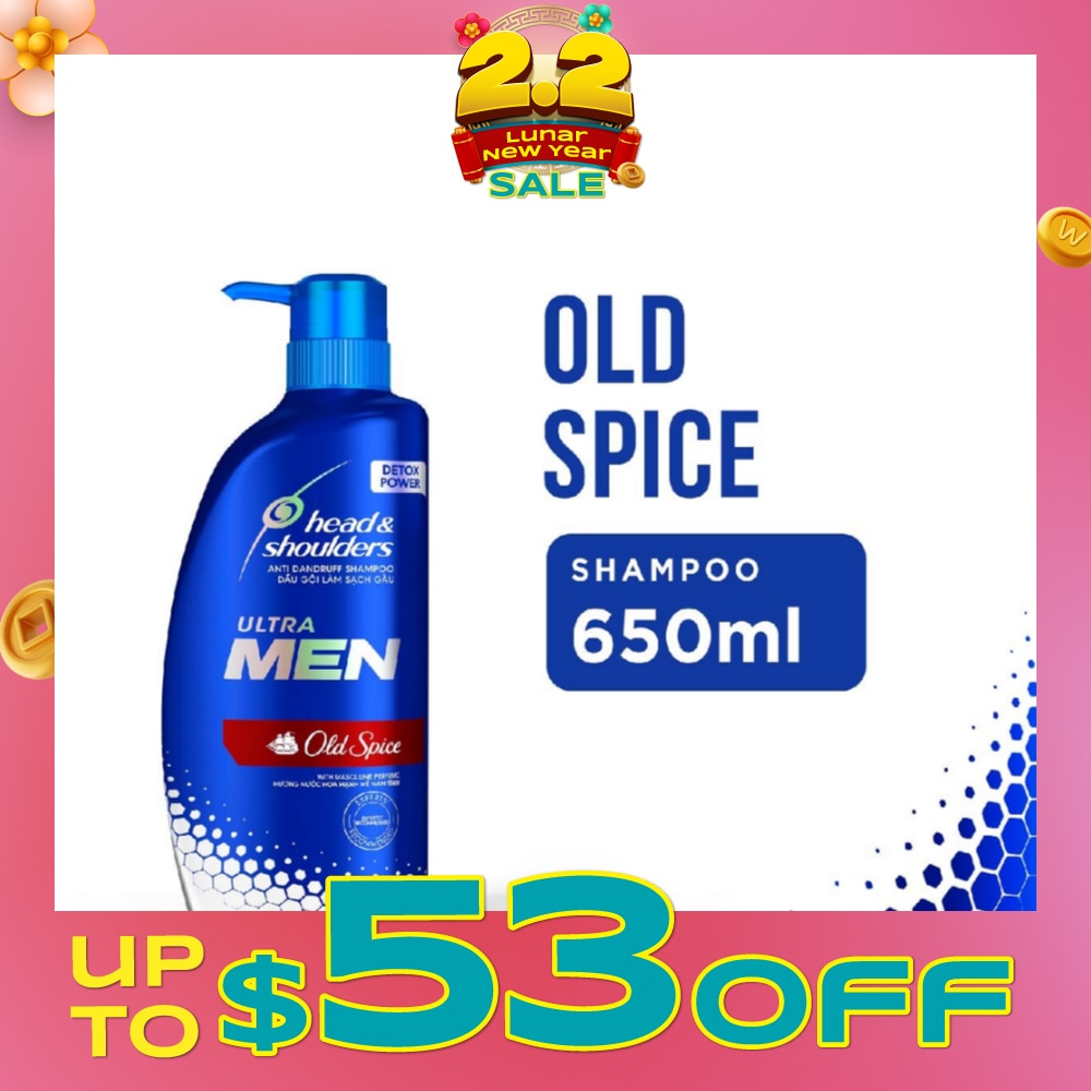 ULTRAMEN Old Spice Anti Dandruff Shampoo (Prevent Dandruff + Detox Scalp) 650ml
