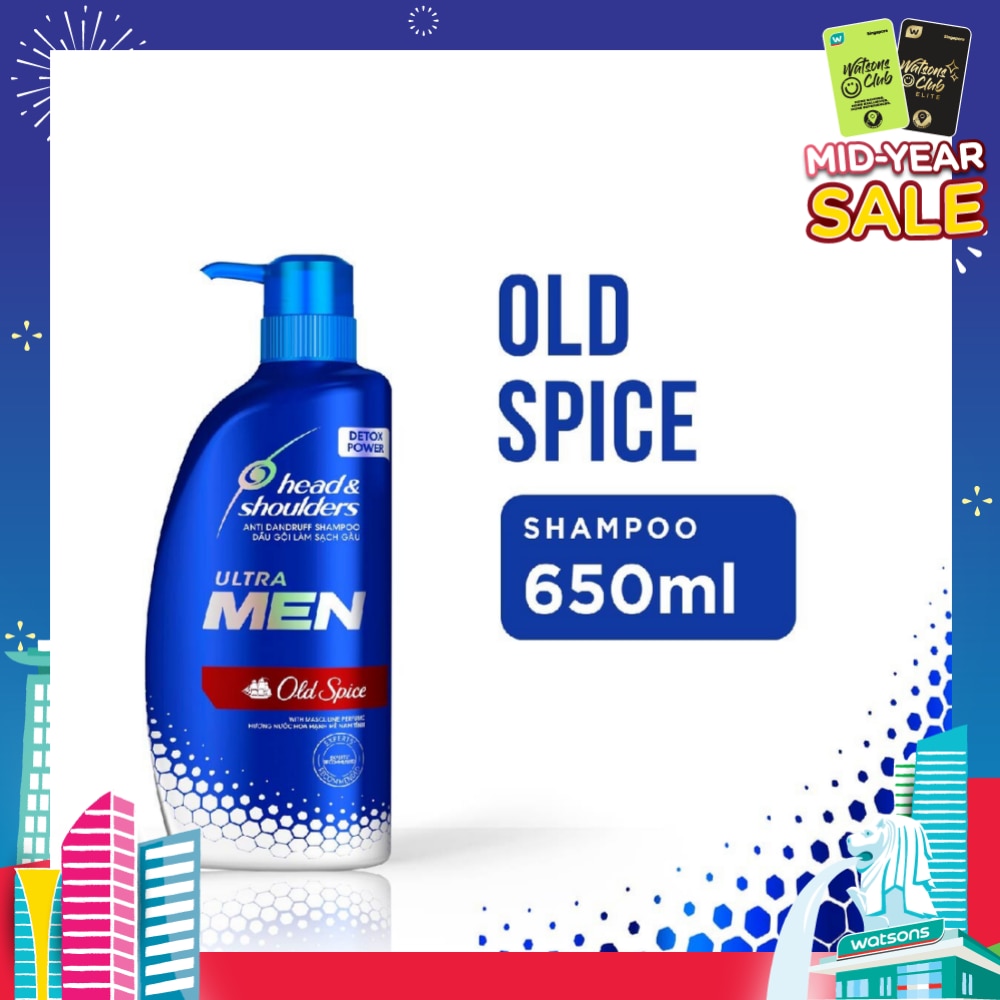 ULTRAMEN Old Spice Anti Dandruff Shampoo (Prevent Dandruff + Detox Scalp) 650ml