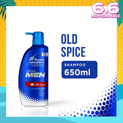 HEAD & SHOULDERS ULTRAMEN Old Spice Anti Dandruff Shampoo (Prevent Dandruff + Detox Scalp) 650ml