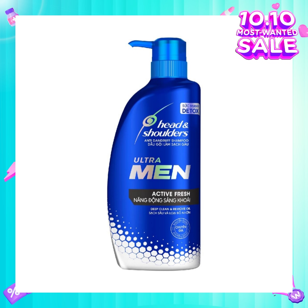 Head & Shoulders Ultra Men Active Fresh Anti Dandruff Shampoo 650ml