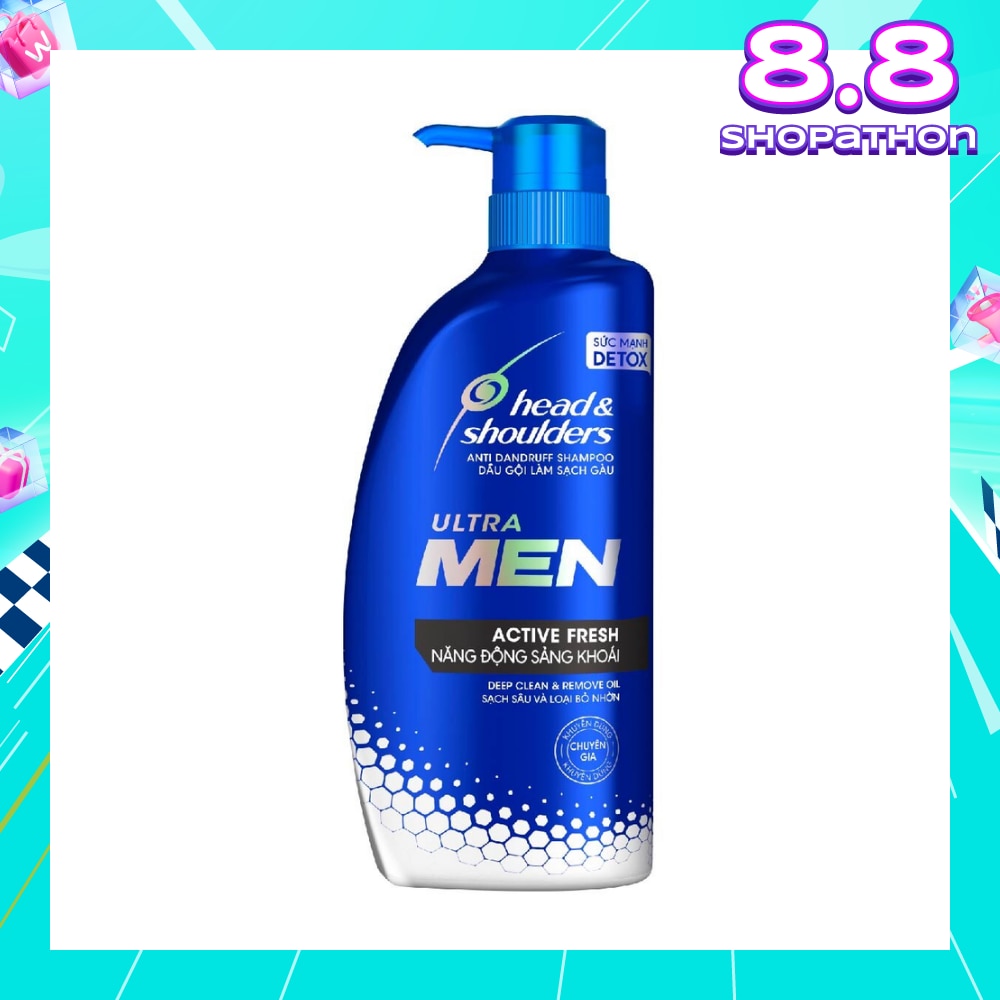 Head & Shoulders Ultra Men Active Fresh Anti Dandruff Shampoo 650ml