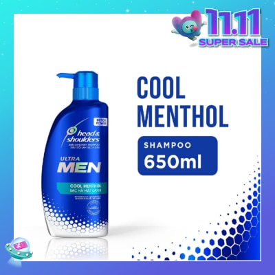 HEAD & SHOULDERS ULTRAMEN Cool Menthol Anti Dandruff Shampoo (Prevent Dandruff + Detox Scalp) 650ml
