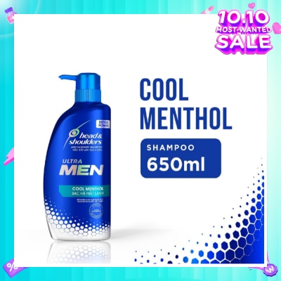 HEAD & SHOULDERS ULTRAMEN Cool Menthol Anti Dandruff Shampoo (Prevent Dandruff + Detox Scalp) 650ml