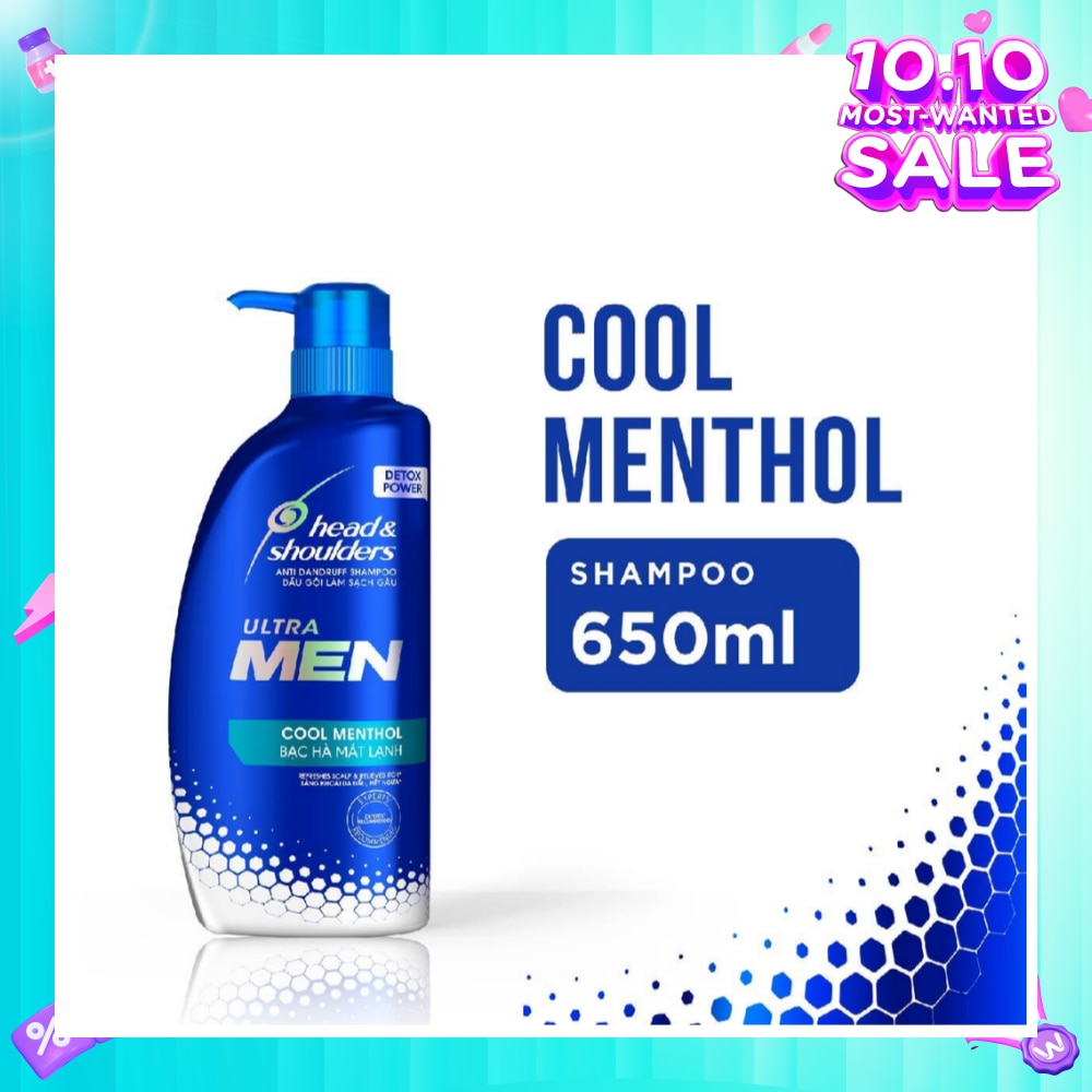 ULTRAMEN Cool Menthol Anti Dandruff Shampoo (Prevent Dandruff + Detox Scalp) 650ml
