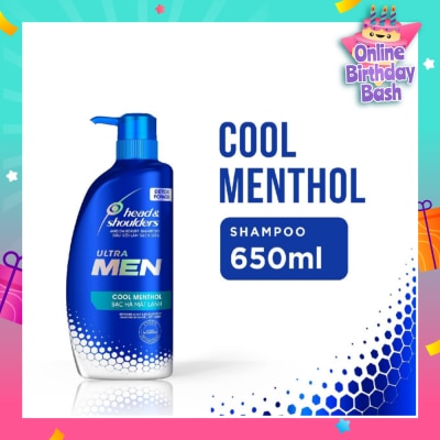 HEAD & SHOULDERS ULTRAMEN Cool Menthol Anti Dandruff Shampoo (Prevent Dandruff + Detox Scalp) 650ml