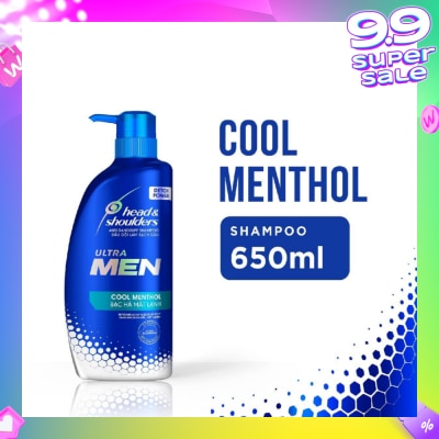 HEAD & SHOULDERS ULTRAMEN Cool Menthol Anti Dandruff Shampoo (Prevent Dandruff + Detox Scalp) 650ml